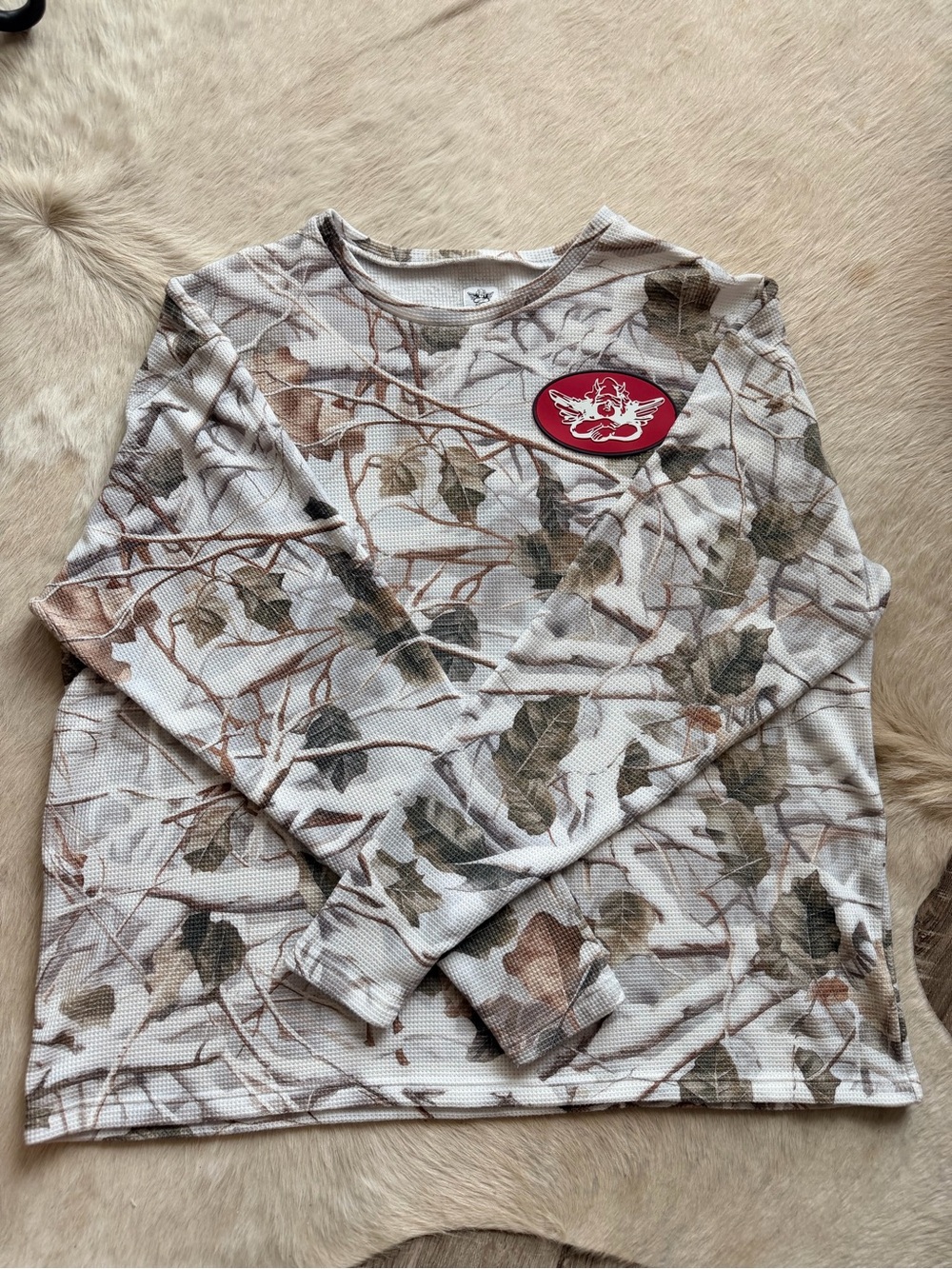 NWOT- Boys Lie Women's Scoop Neck Sweater with Red Heart Pinup Graphic